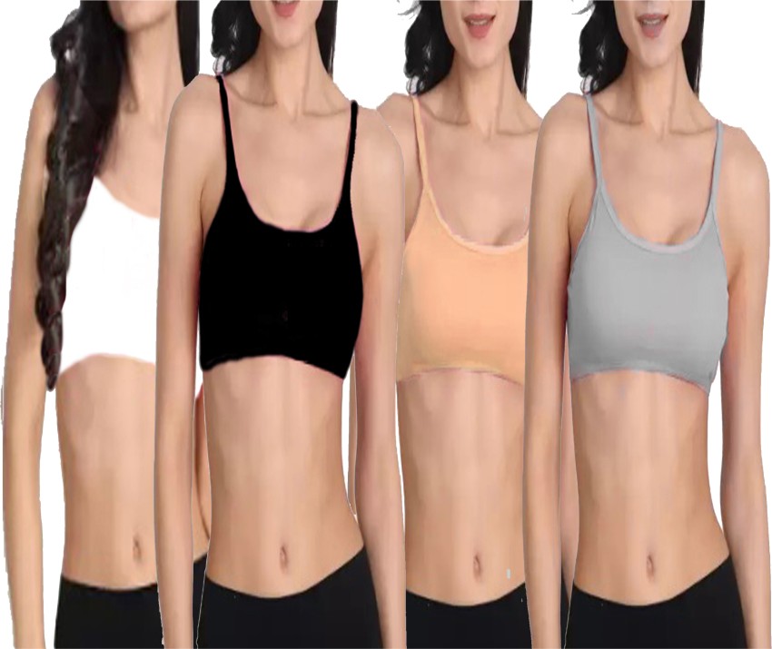 BRAAFEE Combo of 6 Girls Cotton Non padded wirefree sports beginner bra  Girls Training/Beginners Non Padded Bra - Buy BRAAFEE Combo of 6 Girls  Cotton Non padded wirefree sports beginner bra Girls