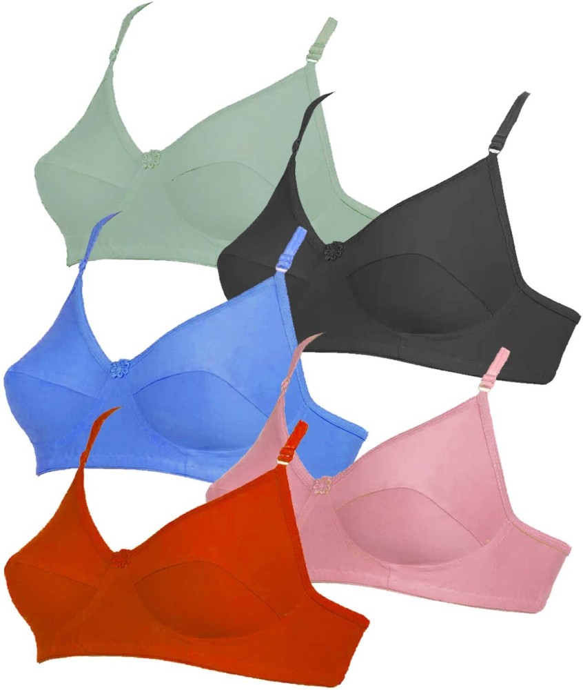 BRAAFEE Pack of 5 Everyday non padded bra for girls (Multicolor) Women  Everyday Non Padded Bra - Buy BRAAFEE Pack of 5 Everyday non padded bra for  girls (Multicolor) Women Everyday Non