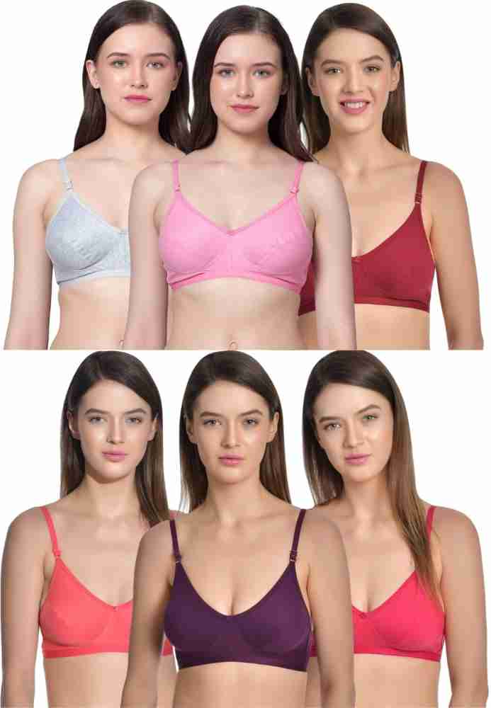 Buy VINBLEUS Miss India Women Bra Non Padded Double Layered Cotton Bra  Purple-Blue Set of 2 Size 34 at