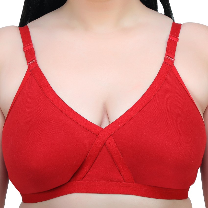 Maroon Women T-Shirt Non Padded Bra - Buy Maroon Women T-Shirt Non Padded  Bra Online at Best Prices in India