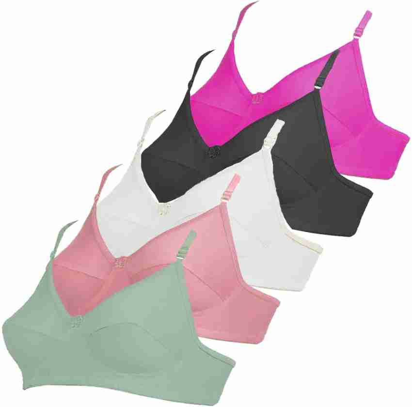 BRAAFEE Pack of 5 Everyday non padded bra for girls (Multicolor) Women  Everyday Non Padded Bra - Buy BRAAFEE Pack of 5 Everyday non padded bra for  girls (Multicolor) Women Everyday Non