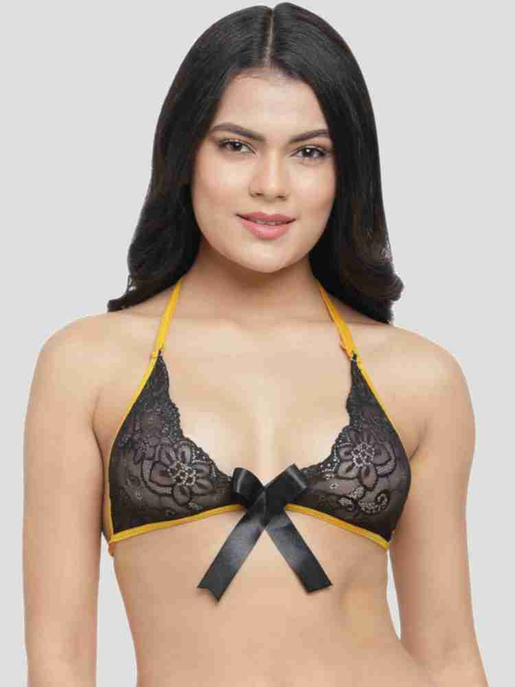 Buy online Black Lace Bralettes from lingerie for Women by N-gal for ₹300  at 50% off