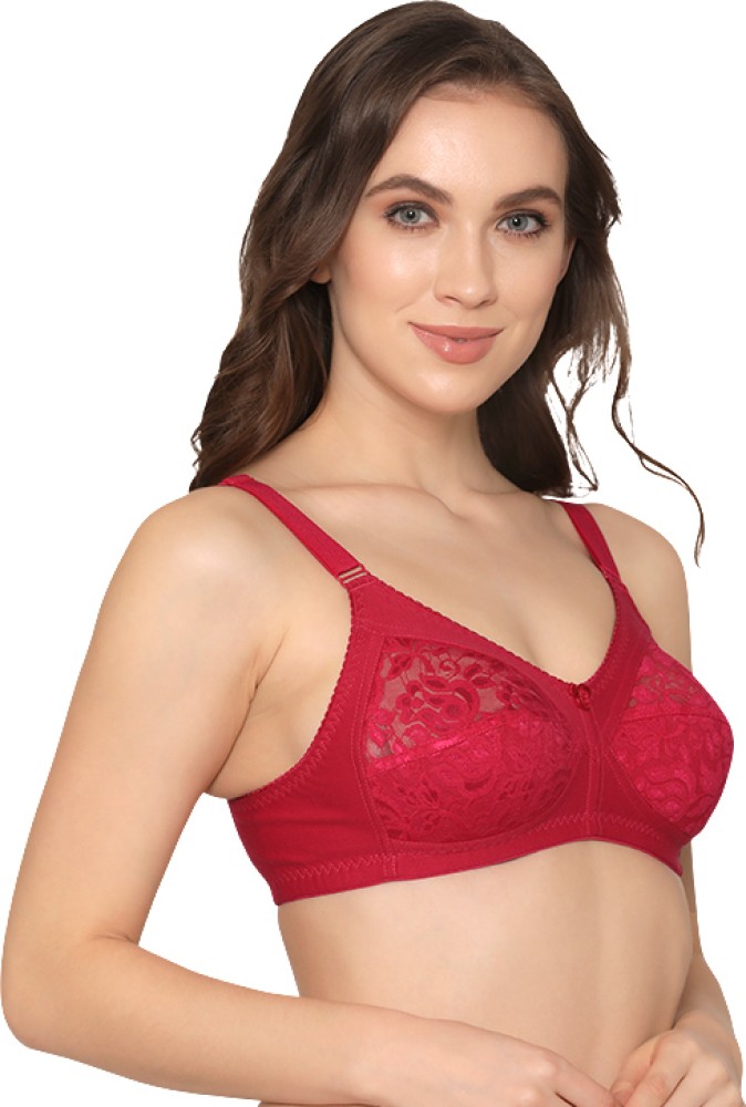 Buy Kalyani 5011 Women's Non Padded Wire Free Support Full Coverage Lace  Bra Blush at