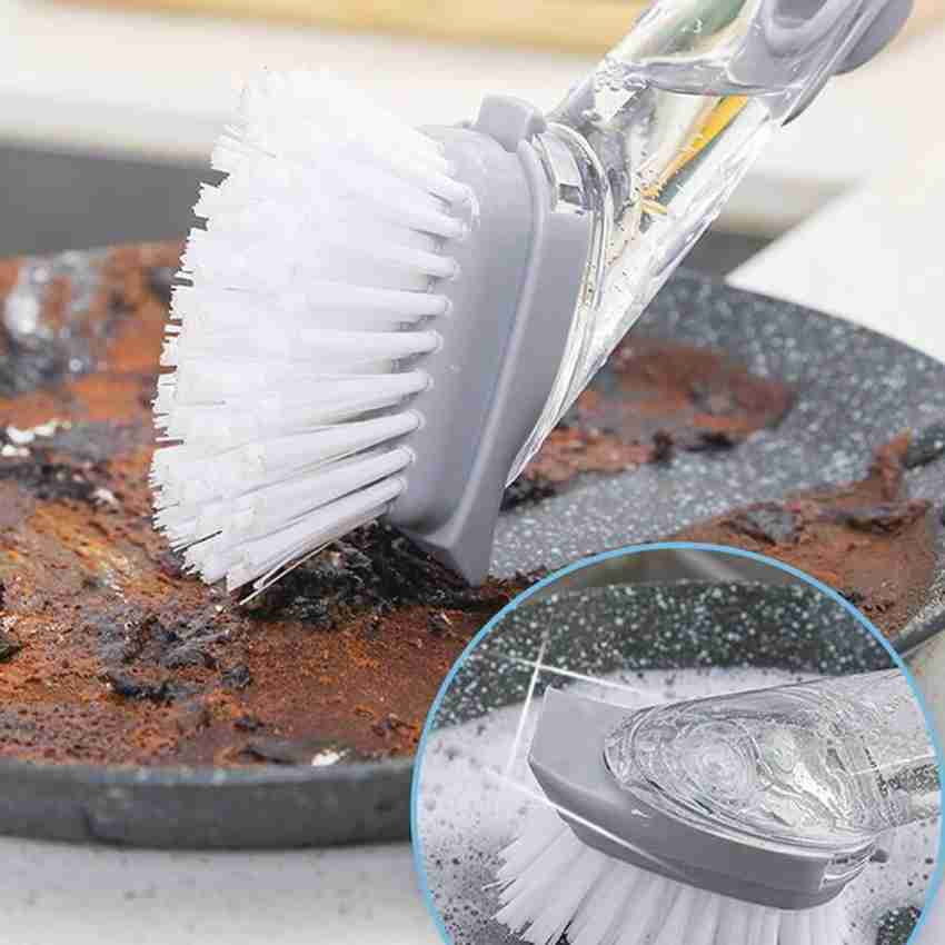 Kitchen Cleaning Brush 2 In 1 Long Handle Cleaing Brush with