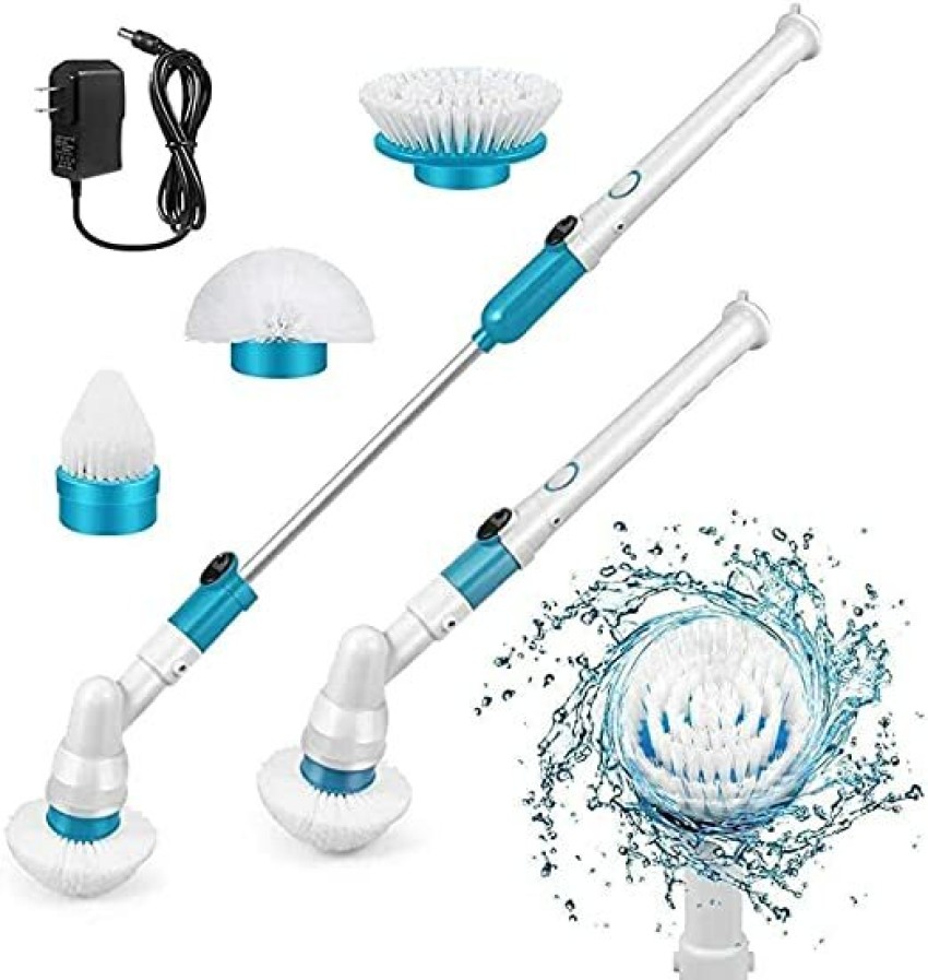1pc Wireless Electric Spin Scrubber, Electric Shower Scrubber with 8  Replacement Brush Head, 2 Adjustable Speed, Bathroom Scrub Brush, Power  Bathtub Scrubber with Extension Long Handle for Bathtub,Tile, Floor,  Bathtub, Bathroom Cleaning