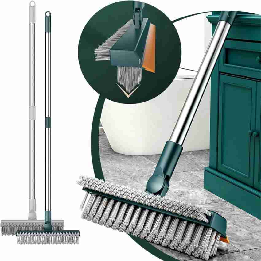 3 in 1 Bathroom Cleaning Brush with wiper Long Handle Tile Cleaner