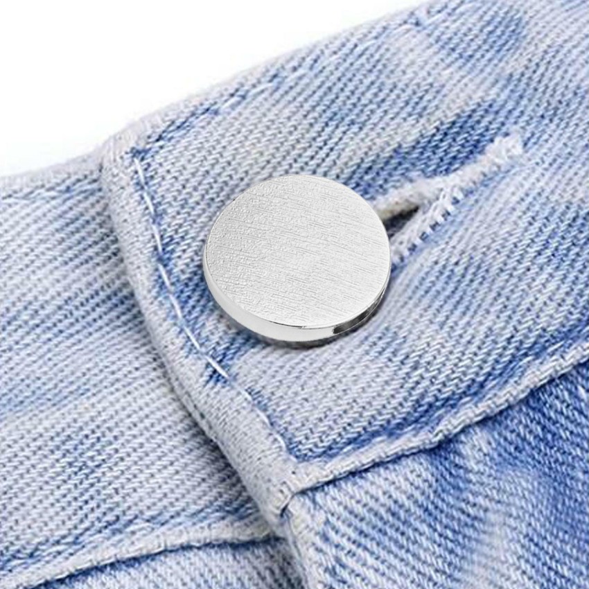4Pcs Adjustable Waist Buckle for Loose Jeans Pearl Detachable Instant Jeans  Button Pins