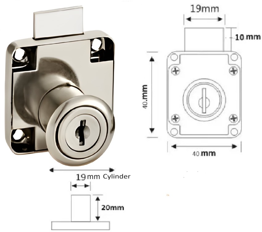 LHCER File Cabinet Lock,Drawer Lock,File Cabinet Locks Furniture Cam Locks  With Keys For Vending Machines Computers Closet Doors