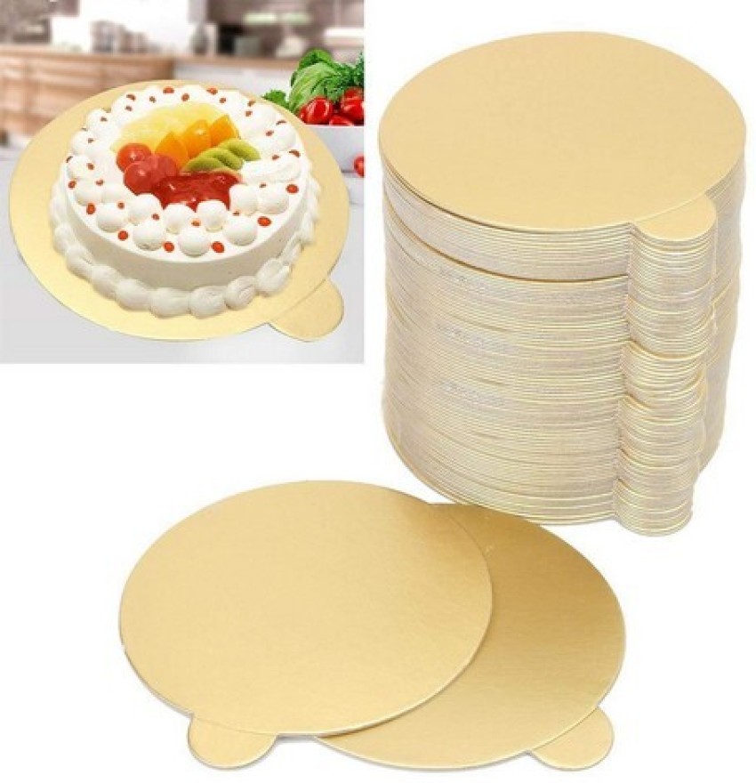 SUNPACKERS Gold Cake board ,Disposable Cake Plate Coated Cake Base size 7  INCH Paper Cake Server Price in India - Buy SUNPACKERS Gold Cake board  ,Disposable Cake Plate Coated Cake Base size
