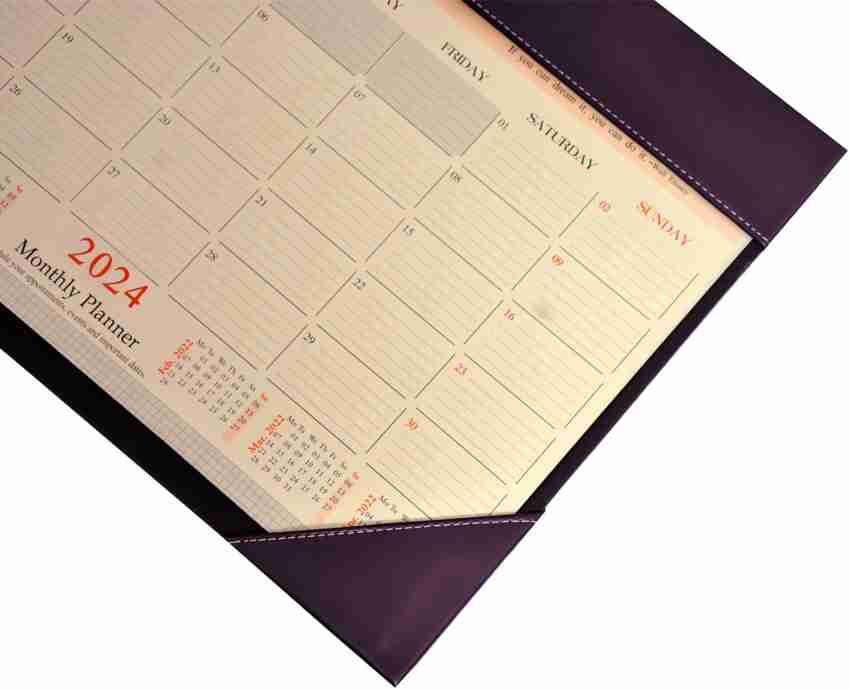 12 Month Planner in Sienna Leather Agenda