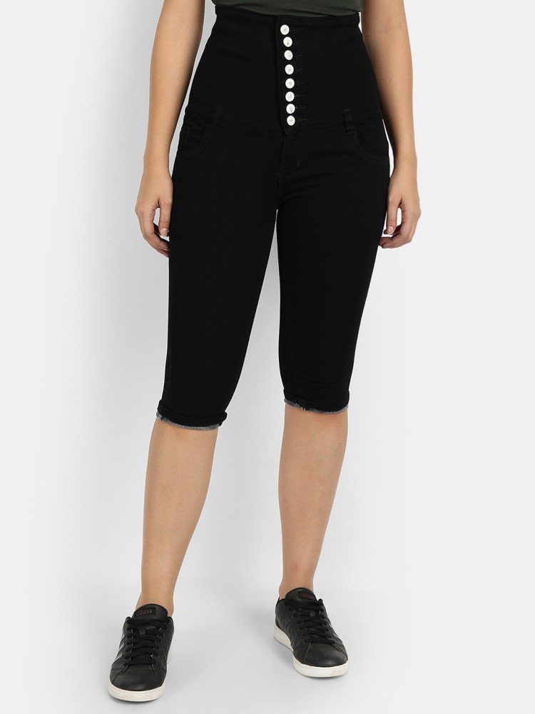 Buy Juliet Black Regular Fit RM 123 Capri Jeans for Women Online  Tata CLiQ