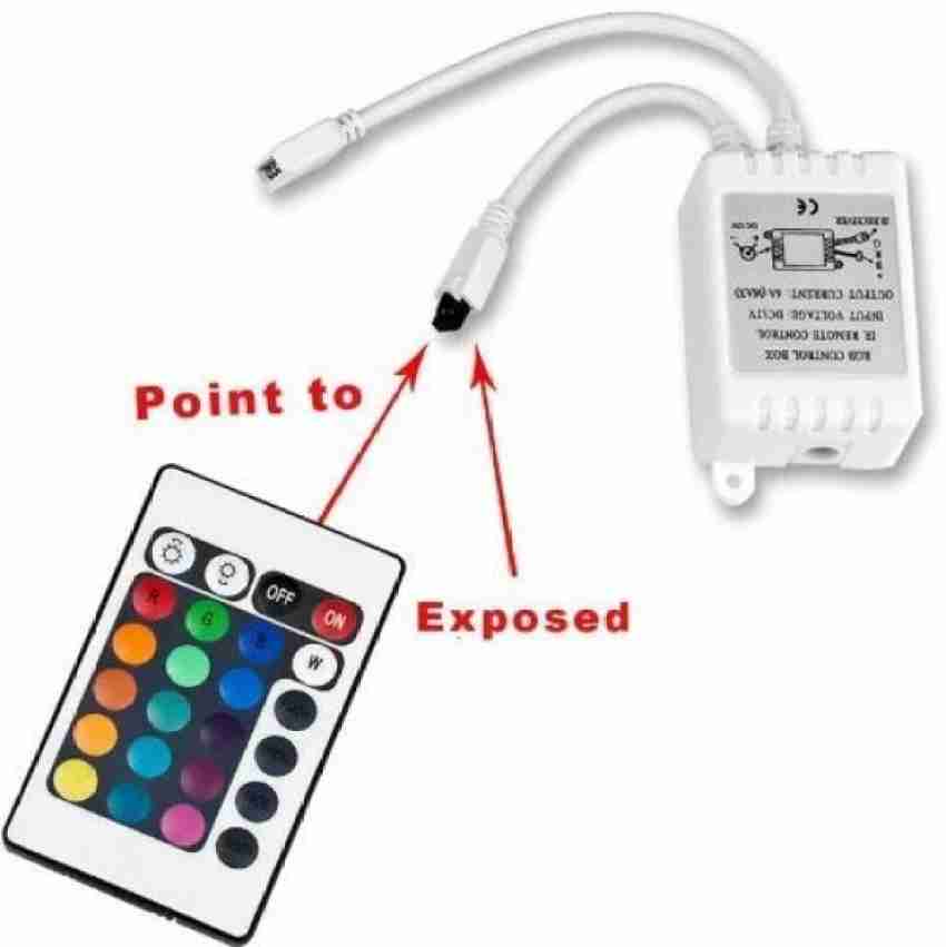 12 Volt Mini LED RGB Neon Strip Light Controller with 24 Key Wireless Remote