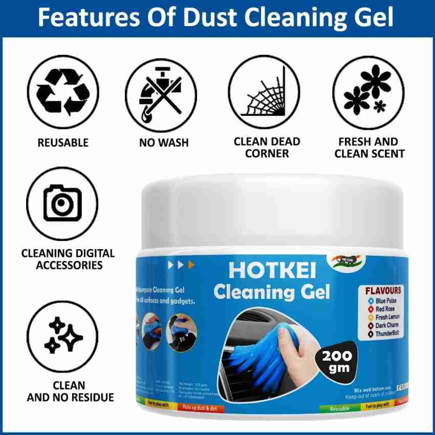 HOTKEI Dust Cleaning Slime Gel for Keyboard Laptops Car Interior  Accessories Cleaner Cleaning Gel (Blue Pack