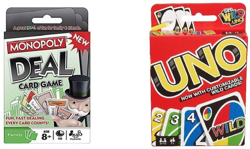  Uno Flip! and Monopoly Deal 2-Pack : Toys & Games