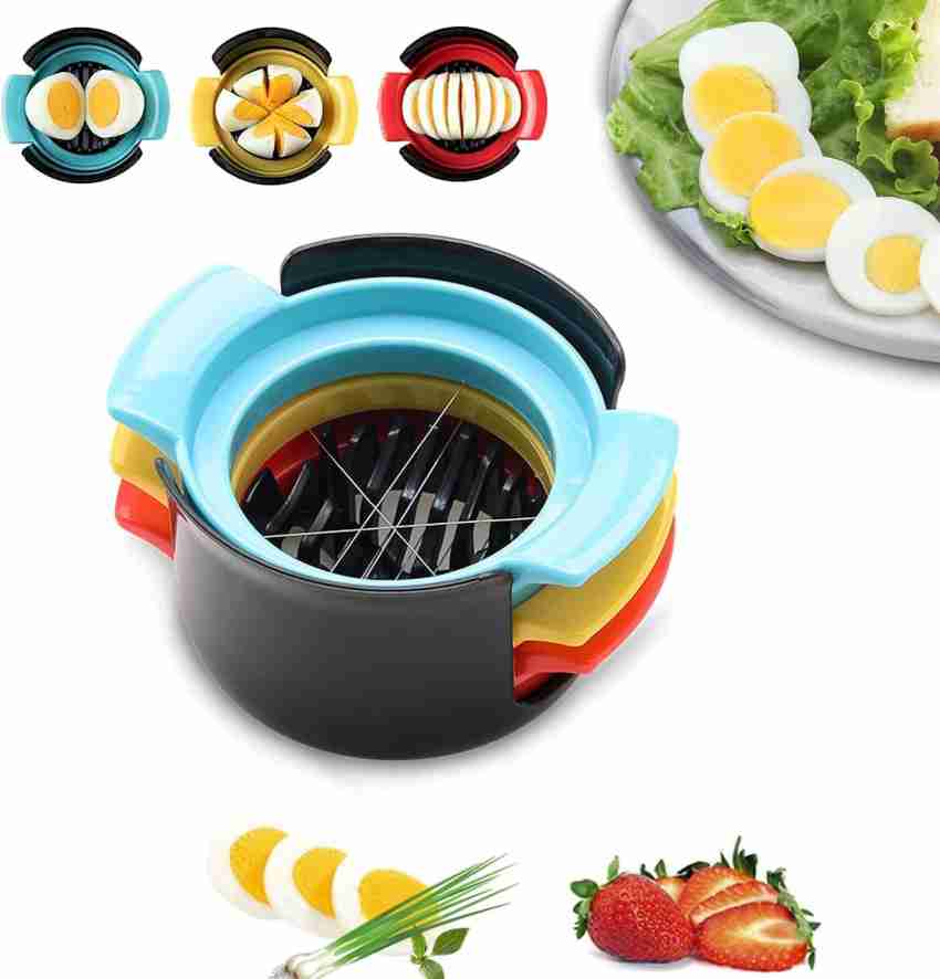 Egg Slicer For Hard Boiled Eggs, Egg Heavy Duty Cutter Duty Slicer Garnish  Slicer, 3 Slicing Styles