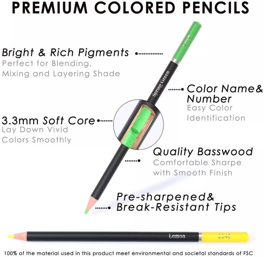 Corslet Multicolor 142 Pc Drawing Kit Sketch Pencils Set for Artists,  Packaging Type: Box