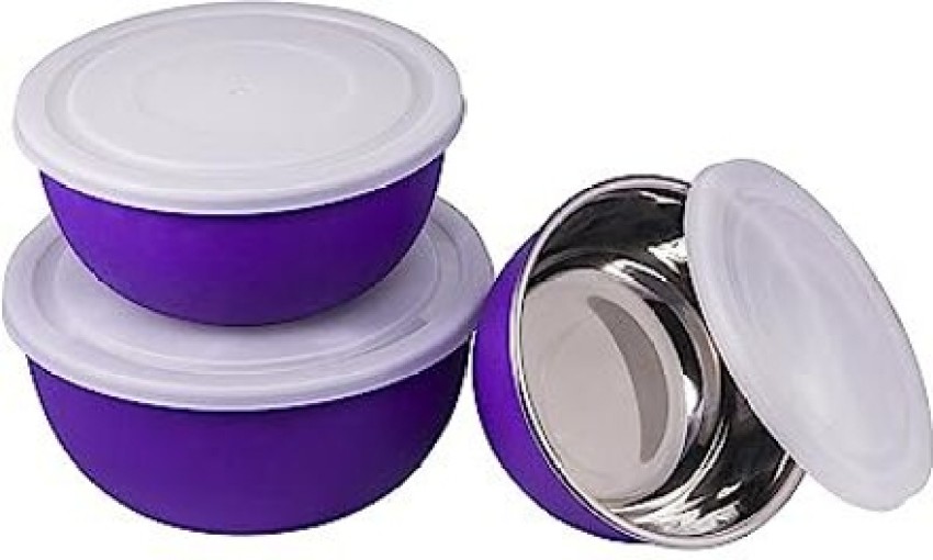 Tupperware Plastic Container- 500 ml, 1.2L 4 pcs, Purple 