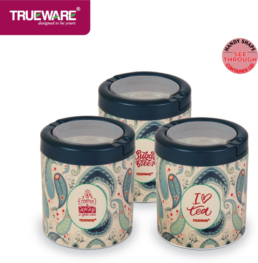 Trueware Plastic Tea Coffee & Sugar Container - 750 ml, 750 ml