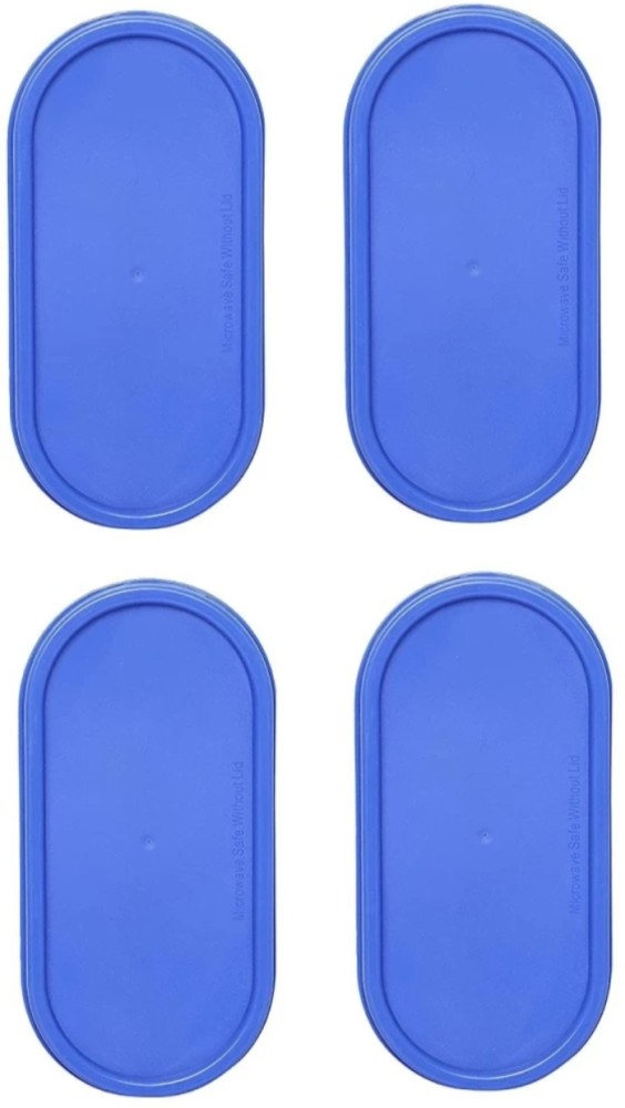 Tupperware Set of 5 Modular Mates Oval Replacement Seals Blue Lids