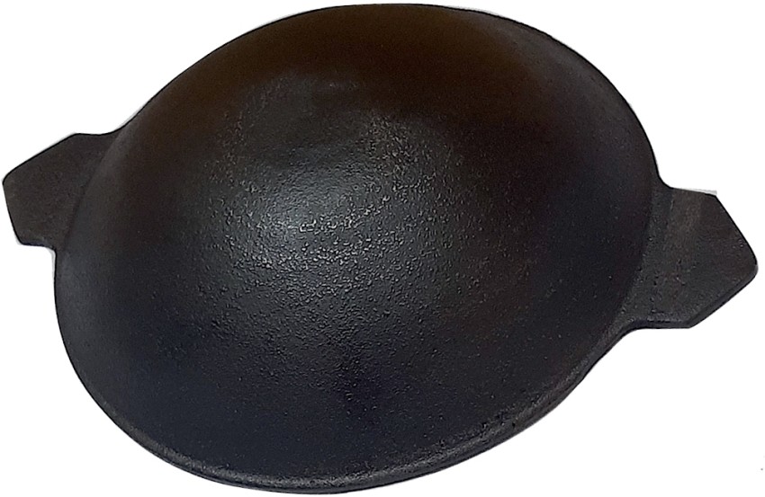 8 Inch Premium Cast Iron Appam Pan Patra Chatti Kallu Pre-Seasoned  Induction