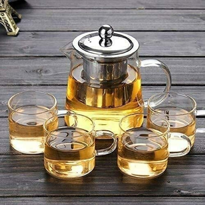 Hot Sale Tea Pot Borosilicate Glass with 304 Stainless Steel Infuser  Blooming Tea Maker and Tea Set - China Tea Pot Set and Round Glass Teapot  with Cup price
