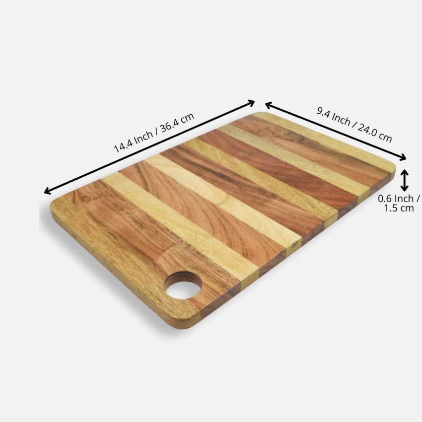  Vesta Homes Wooden Chopping Board/Cutting Board/Serving Board,  Platter/Plate for Vegetables, Fruits & Cheese Acacia Wood 42 x 18 x 1.5 cm  One size Natural: Home & Kitchen