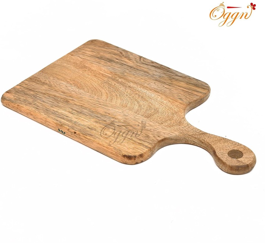 Organic Shaped Mango Wood Cutting Board - Sky Gray