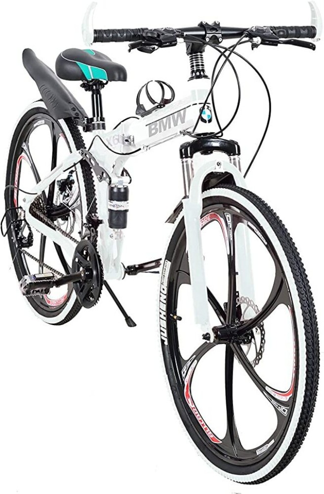 bmw foldable white 21 gear cycle