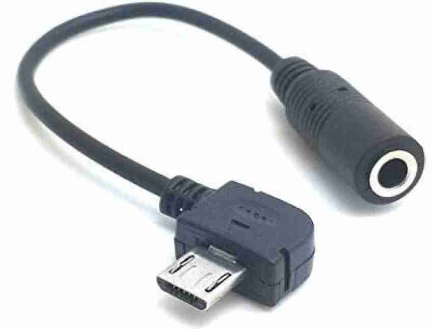 ELFOG USB Cable 0.01 m Micro USB Male Jack to 3.5mm Elbow Stereo - ELFOG : Flipkart.com