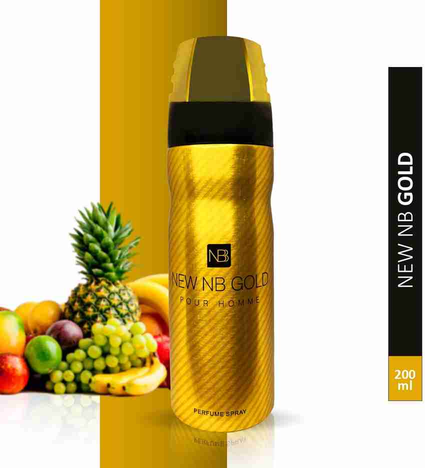NEW NB Gold Pour Homme Perfume Spray Deodorant For Men 200ml