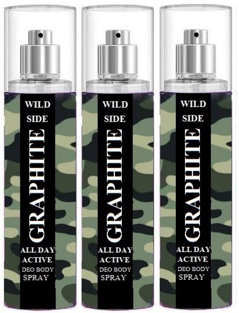 GRAPHITE WILD SIDE DEO PACK OF 3 D Body Spray - For Men & Women - Price in  India, Buy GRAPHITE WILD SIDE DEO PACK OF 3 D Body Spray - For