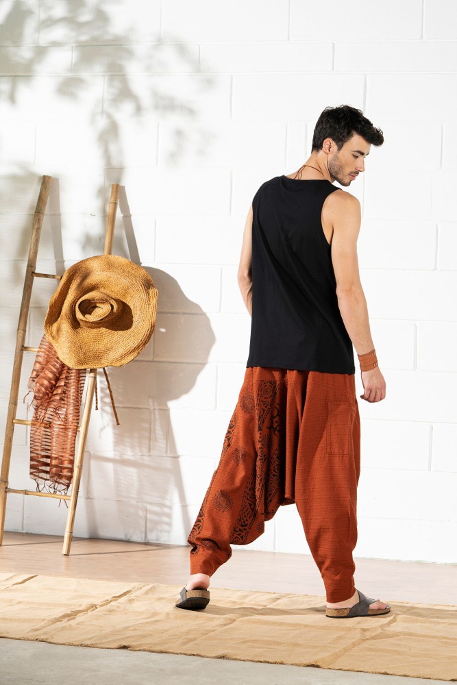 Buy Men's Solid Harem Pants with Drawstrings Closure Online | Centrepoint  Bahrain