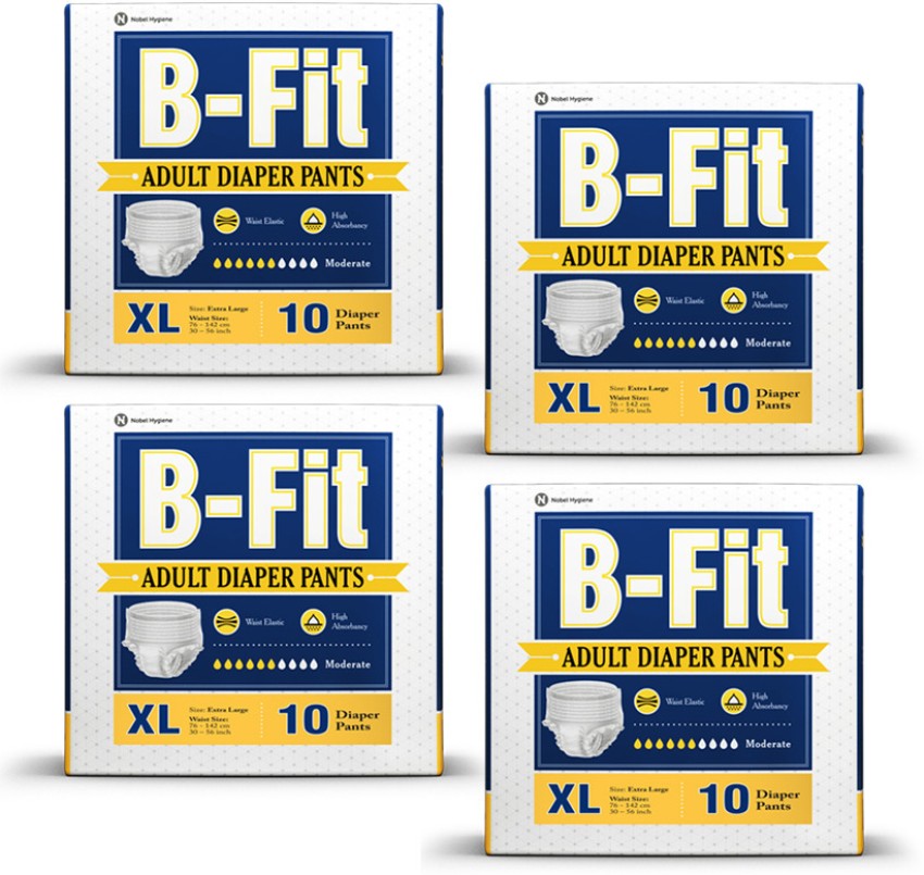 B-FIT Adult Diapers Pant Style - Medium Size - Pack of 3 (Unit Count 30) -  Price History