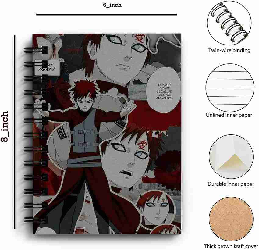 THEME VINTAGE Naruto Anime Injured Gaara Designer Notebook A5 Note Book  Unruled 160 Pages Price in India - Buy THEME VINTAGE Naruto Anime Injured  Gaara Designer Notebook A5 Note Book Unruled 160