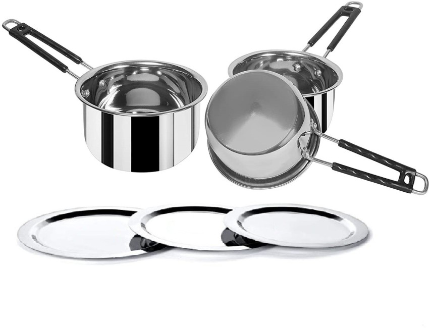 RBGIIT Milk Pot SaucepanSteel Milk Pan with Lids Induction And gas Stove  Cookware Set Price in India - Buy RBGIIT Milk Pot SaucepanSteel Milk Pan  with Lids Induction And gas Stove Cookware