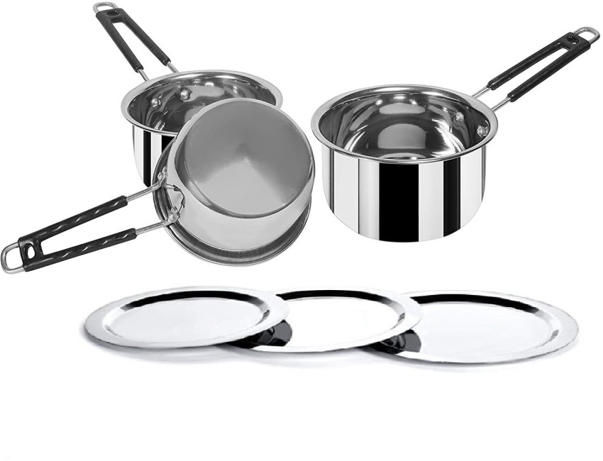 RBGIIT Milk Pot SaucepanSteel Milk Pan with Lids Induction And gas Stove  Cookware Set Price in India - Buy RBGIIT Milk Pot SaucepanSteel Milk Pan  with Lids Induction And gas Stove Cookware