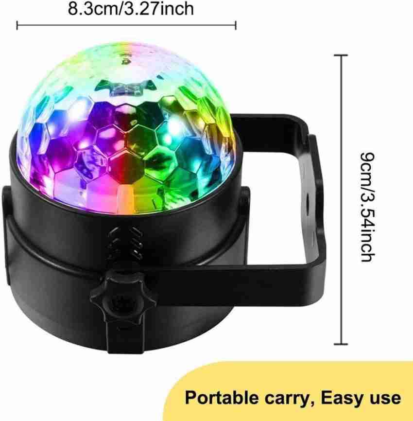 Disco Party Light Night Light 2 in 1 Flashes with Music Sound Activated  Multicolor Disco Ball Rechargeable Battery Operated Mini Disco Ball…
