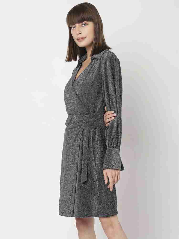 VERO MODA Women Wrap Black Dress Buy VERO MODA Women Wrap Black