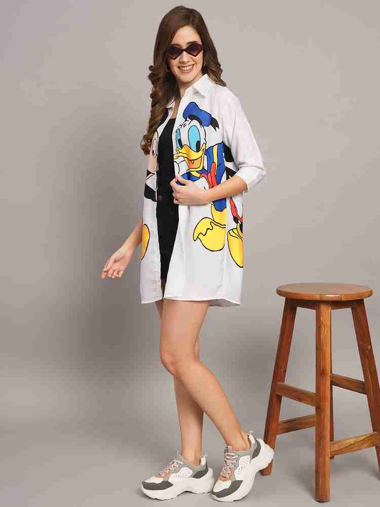 FUNDAY FASHION Women Graphic Print Casual White Shirt Buy FUNDAY