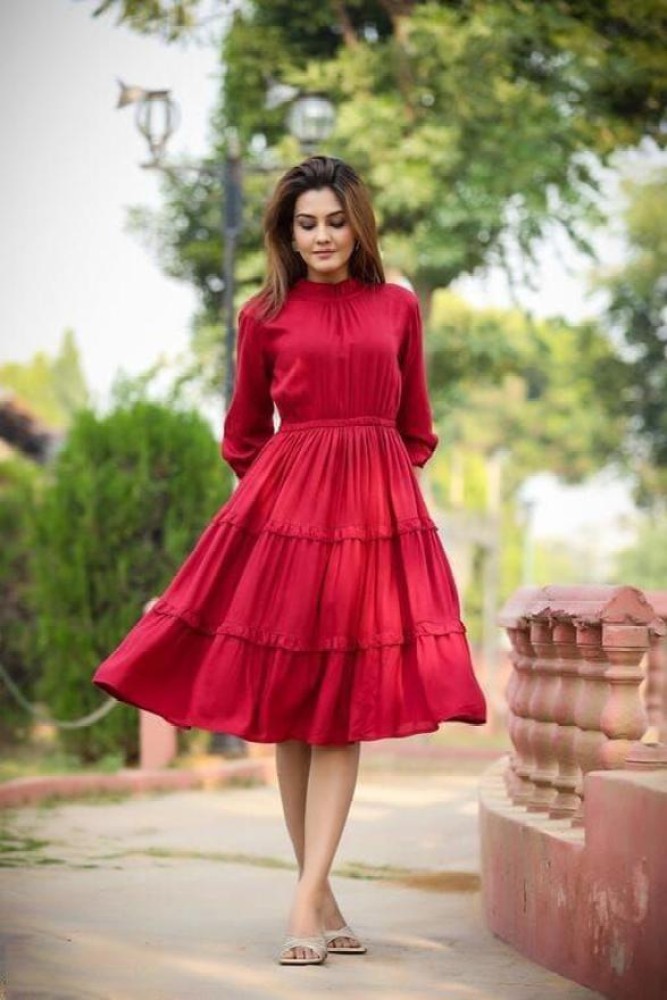 Maxi Dresses  Buy Red Lotus Dress Online in India  Ambraee
