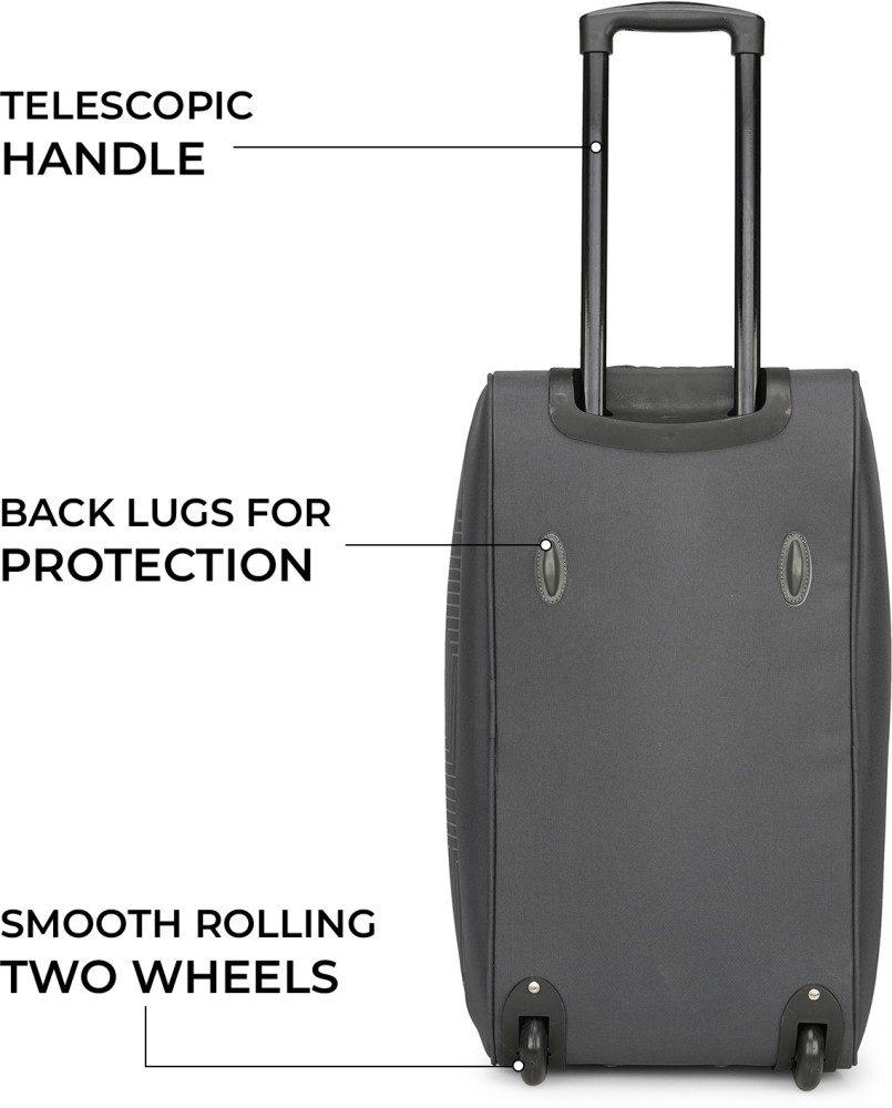 Black 37 Inch Rolling Deployment Bag With Retractable Handle