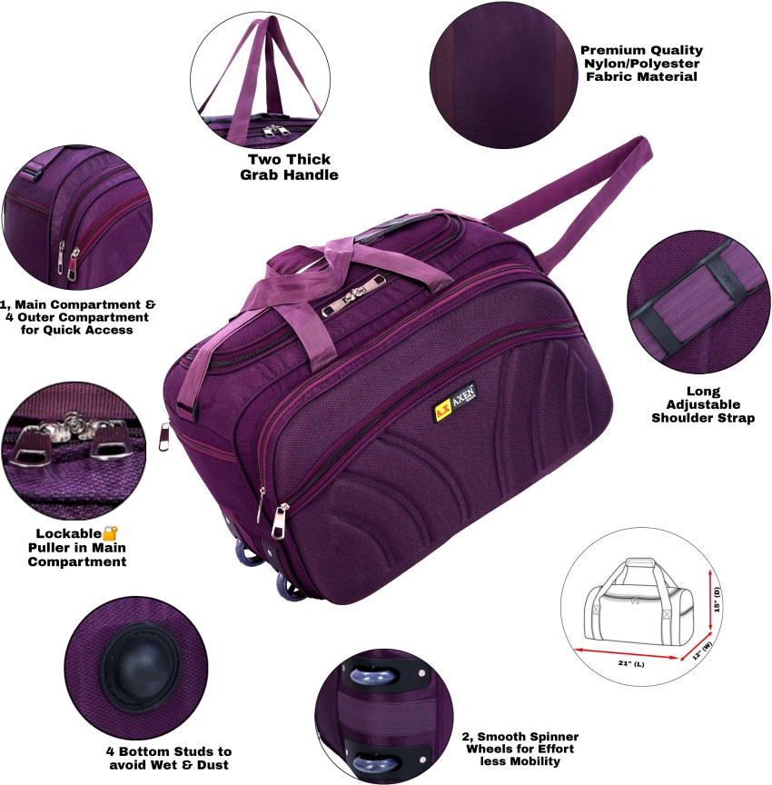 Buy Axen Bags 60 L Strolley Duffel Bag Unisex High Density Travel Bag with  Large Capacity Duffel With Wheels (Strolley) Online at Best Prices in India  - JioMart.