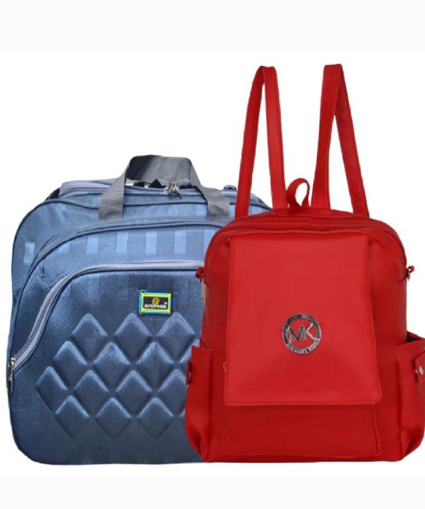 KNSE (Expandable) 60L (Expandable) Luggage Travel Duffel Bag with two  wheels Combo set of 2 pieces Duffel With Wheels (Strolley) Multicolor -  Price in India