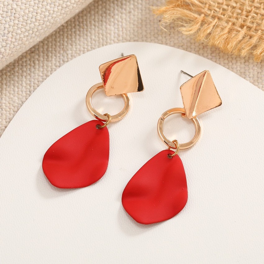 Womens Red Earrings