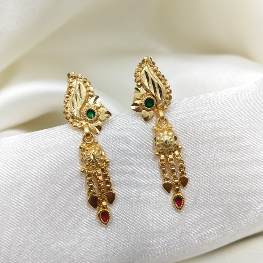 1 Gram Gold Plated Earrings  Forming Earrings Back Screw Fancy Party Wear  Stud Copper Stud Earring Price in India  Buy 1 Gram Gold Plated Earrings   Forming Earrings Back Screw