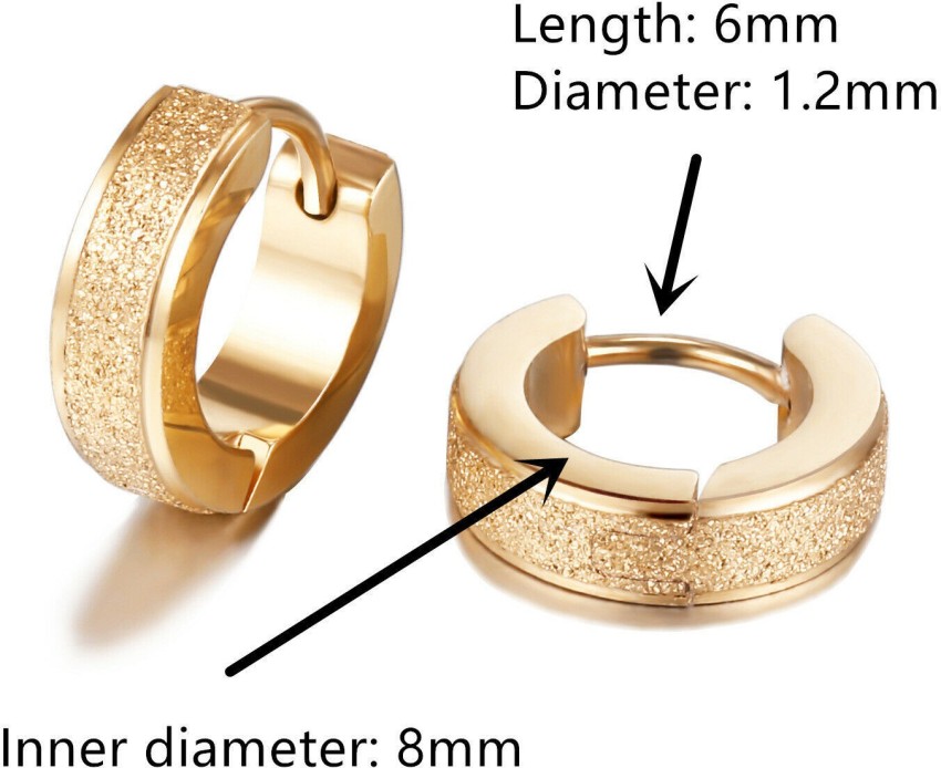 Designer 14k Gold Hoop Earrings For Women And Men Stainless Steel