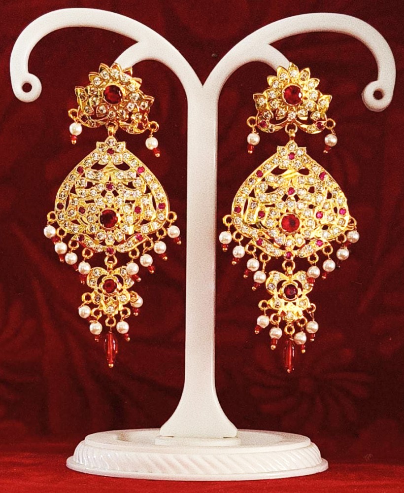 Flipkartcom  Buy Indoline Gold Plated Dangle  Drop Earrings for Women  Alloy Drops  Danglers Online at Best Prices in India