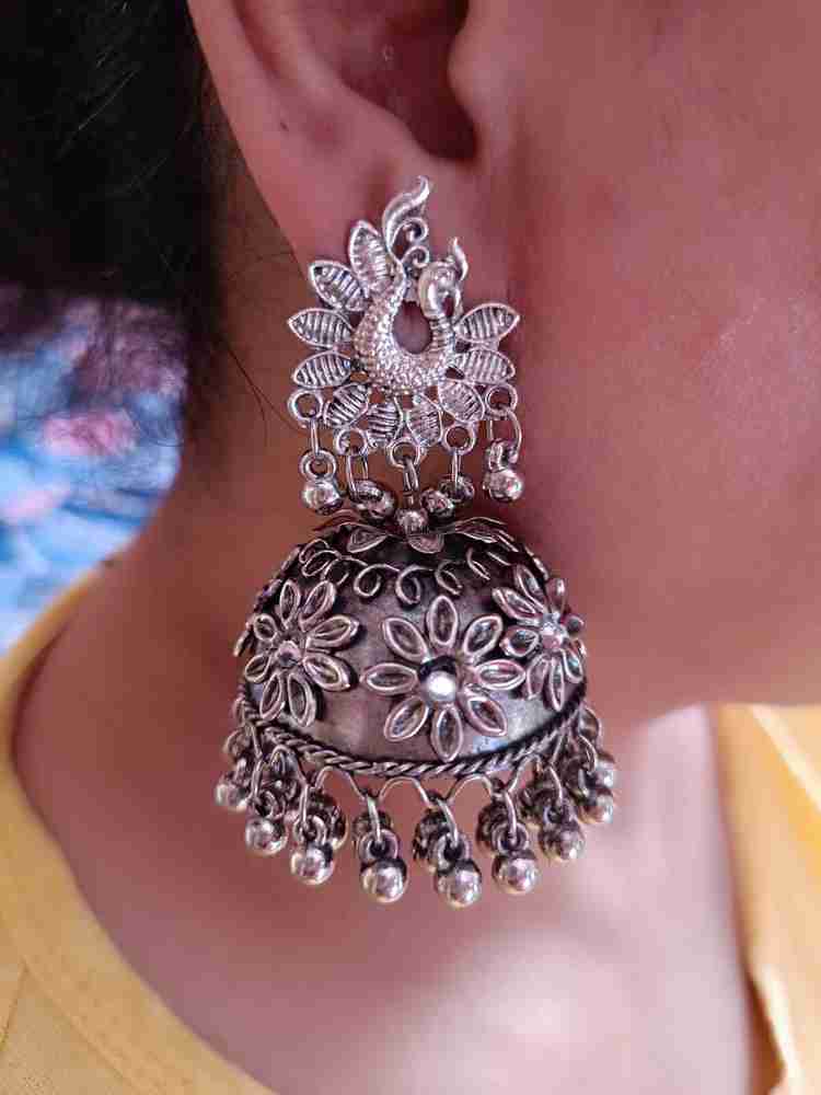 Peacock cheap oxidised earrings