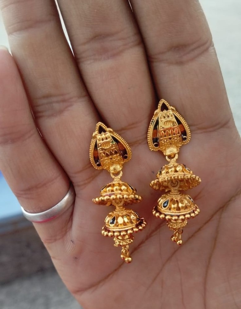 Buy online Gold Brass Jhumka Earring from fashion jewellery for Women by  Admier for 349 at 75 off  2023 Limeroadcom