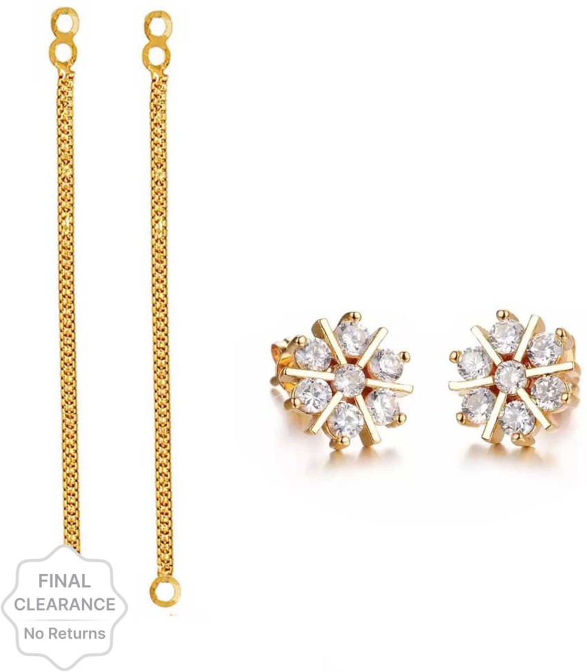Flipkartcom  Buy MEENAZ Kundan golden earrings for women stylish party  wear traditional wedding Moti Pearl Metal Chandbali Earring Online at Best  Prices in India